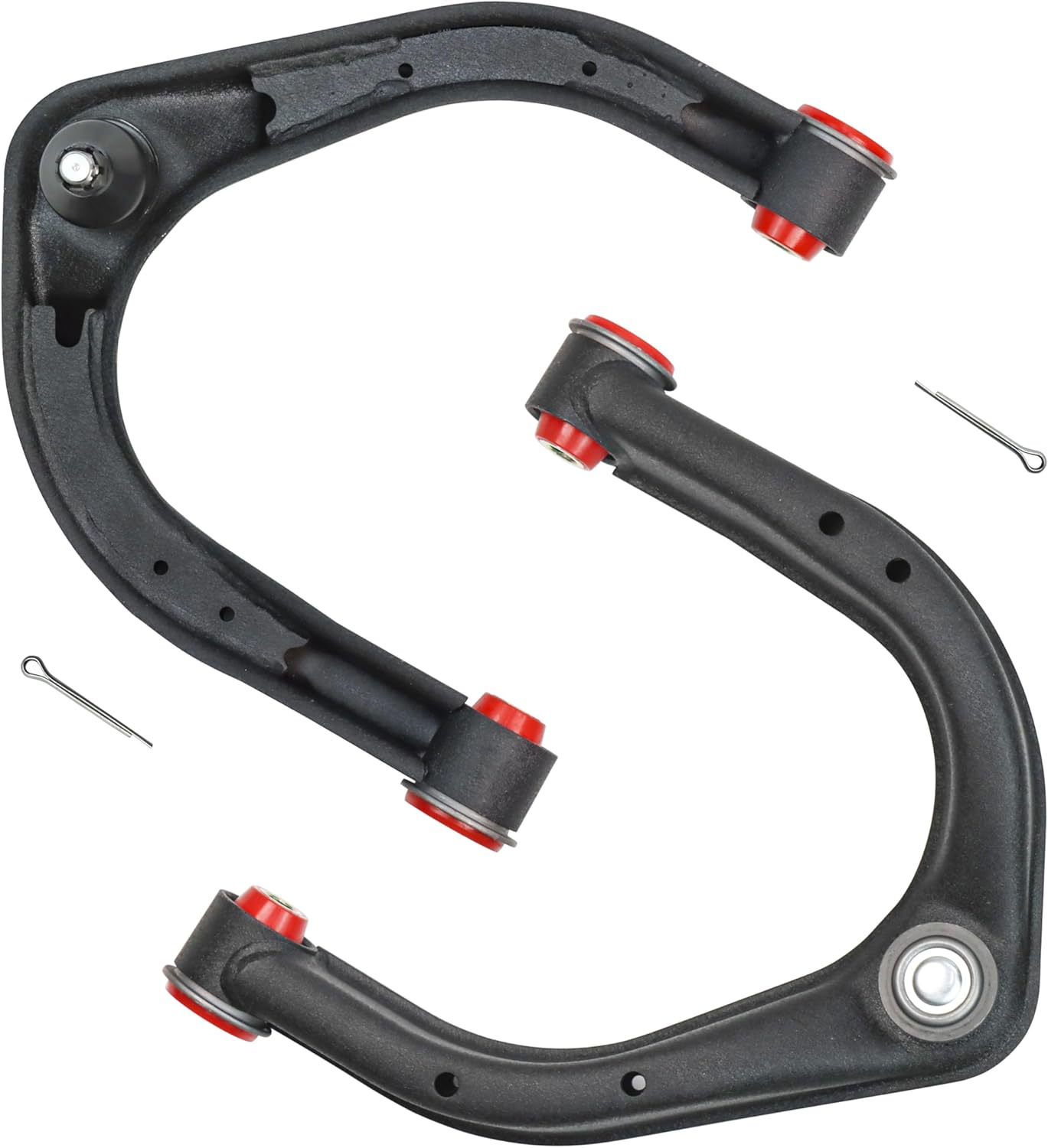 2pc Front Upper Control Arms w/Ball Joint for 2004-2013 Infiniti Qx56, 2014-2019 Infiniti QX80, 2004 Pathfinder Armada, 2005-2015 Nissan Armada 2017 2018 2019, 2004-2019 Nissan Titan K620649 K620650