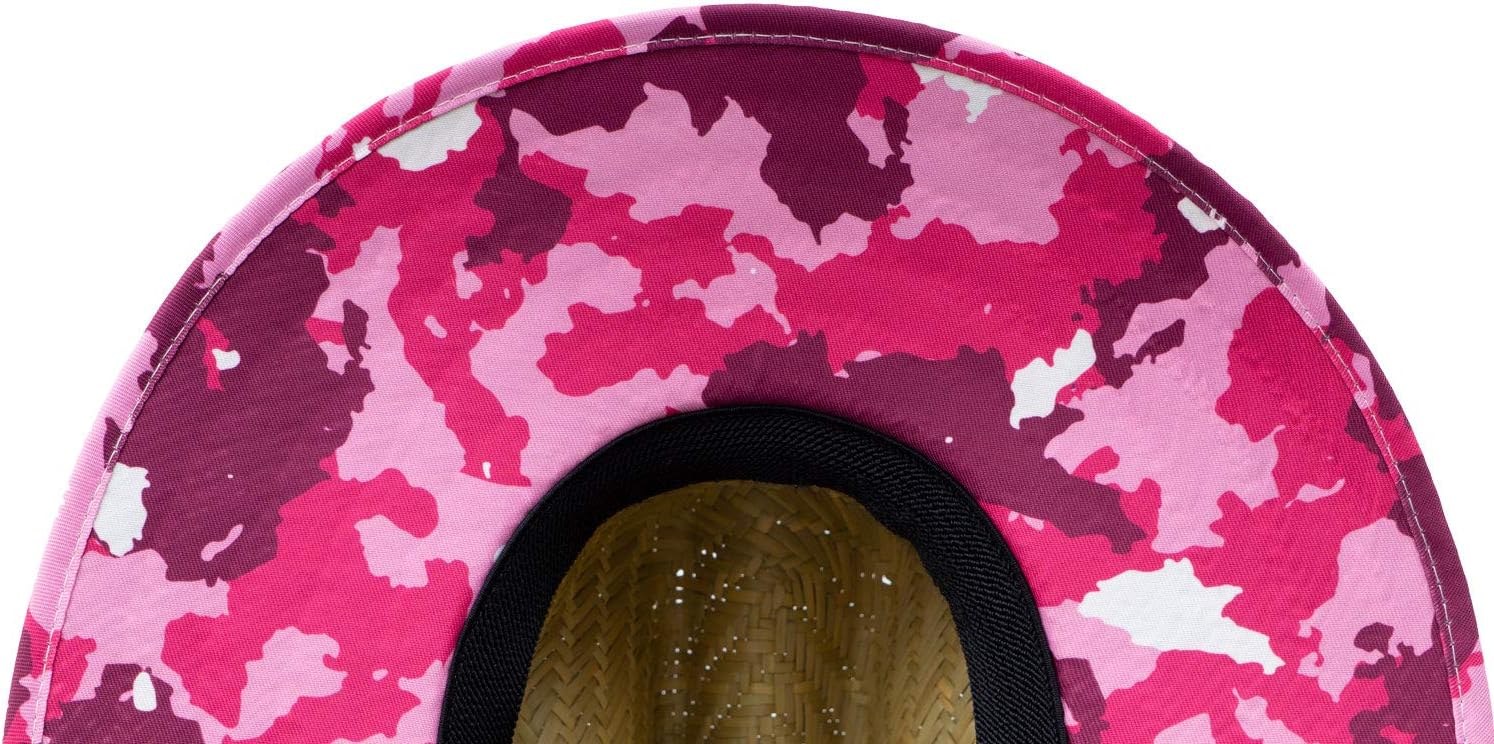 Malabar Hat Fabric Pattern Print Straw Sunhat Men & Women, Lifeguard Hat, Swim, Paddle Board, Boat, Fishing, Fits All