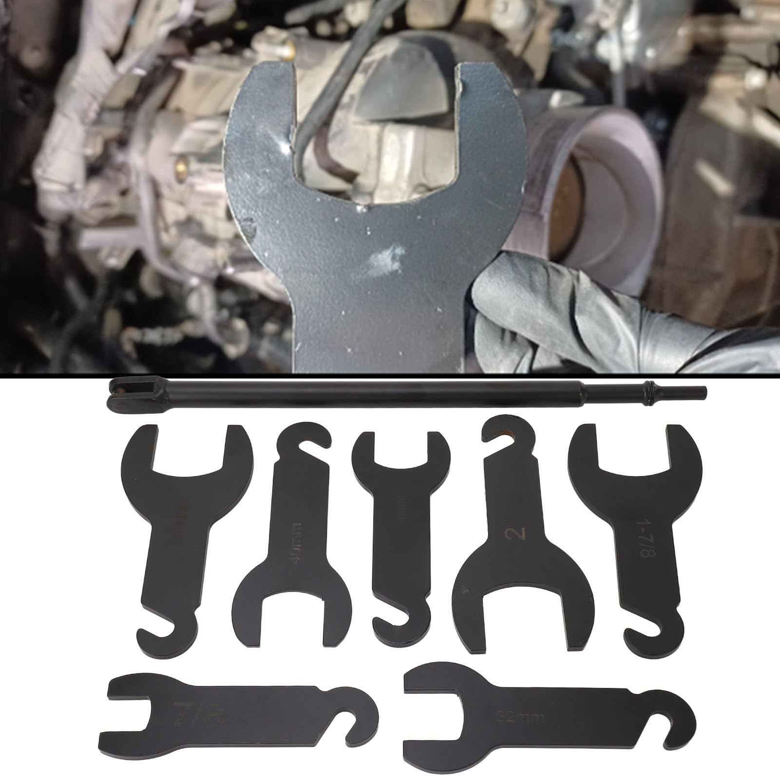 Chiave di Accoppiamento della Ventola Pneumatica in Acciaio Set Kit di Strumenti di Rimozione della Frizione Semplice Motori Generali, Ideale per Riparare le Pompe 'acqua, 7 Pezzi di Trasporto Facile
