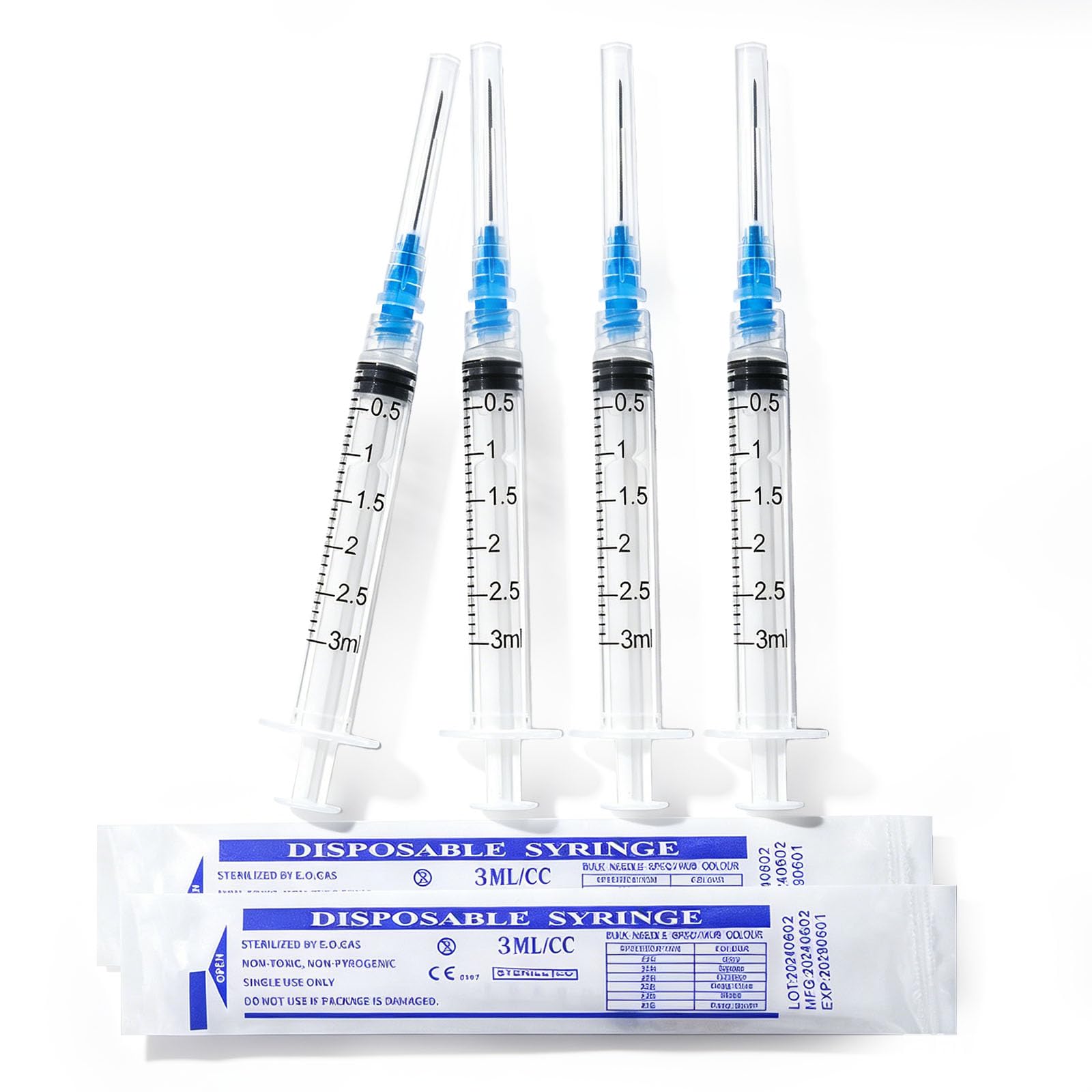 100 Pack 2.5ml Luer Lock Syringes 25G x 1 Inch, Individually Wrapped for Precise Lab Scientific Applications — Amazon image 7