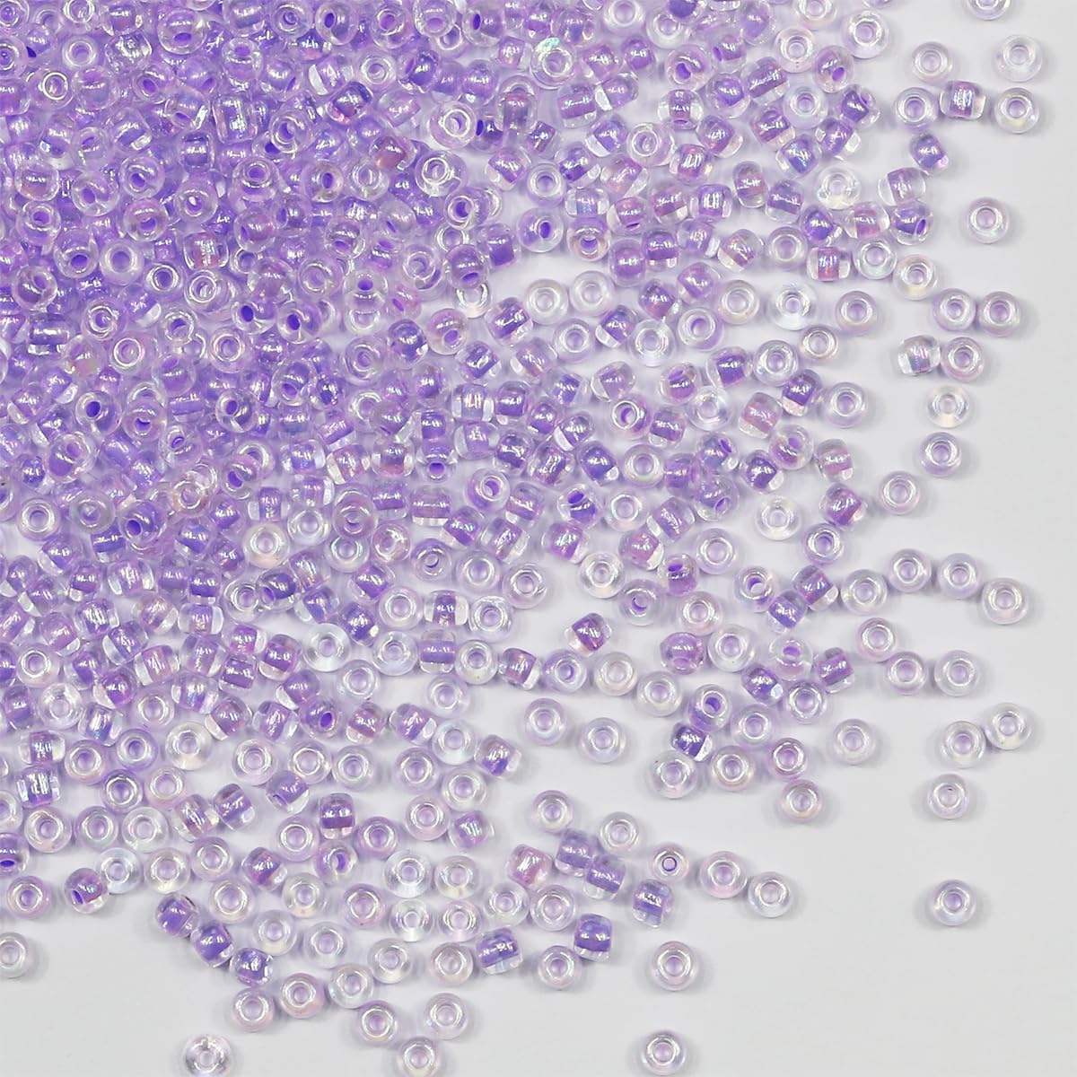 Bulk 3mm Purple Seed Beads for Jewelry Making 110 Grams about 3200pcs,8/0 Glass Craft Beads for Making Earrings Bracelets