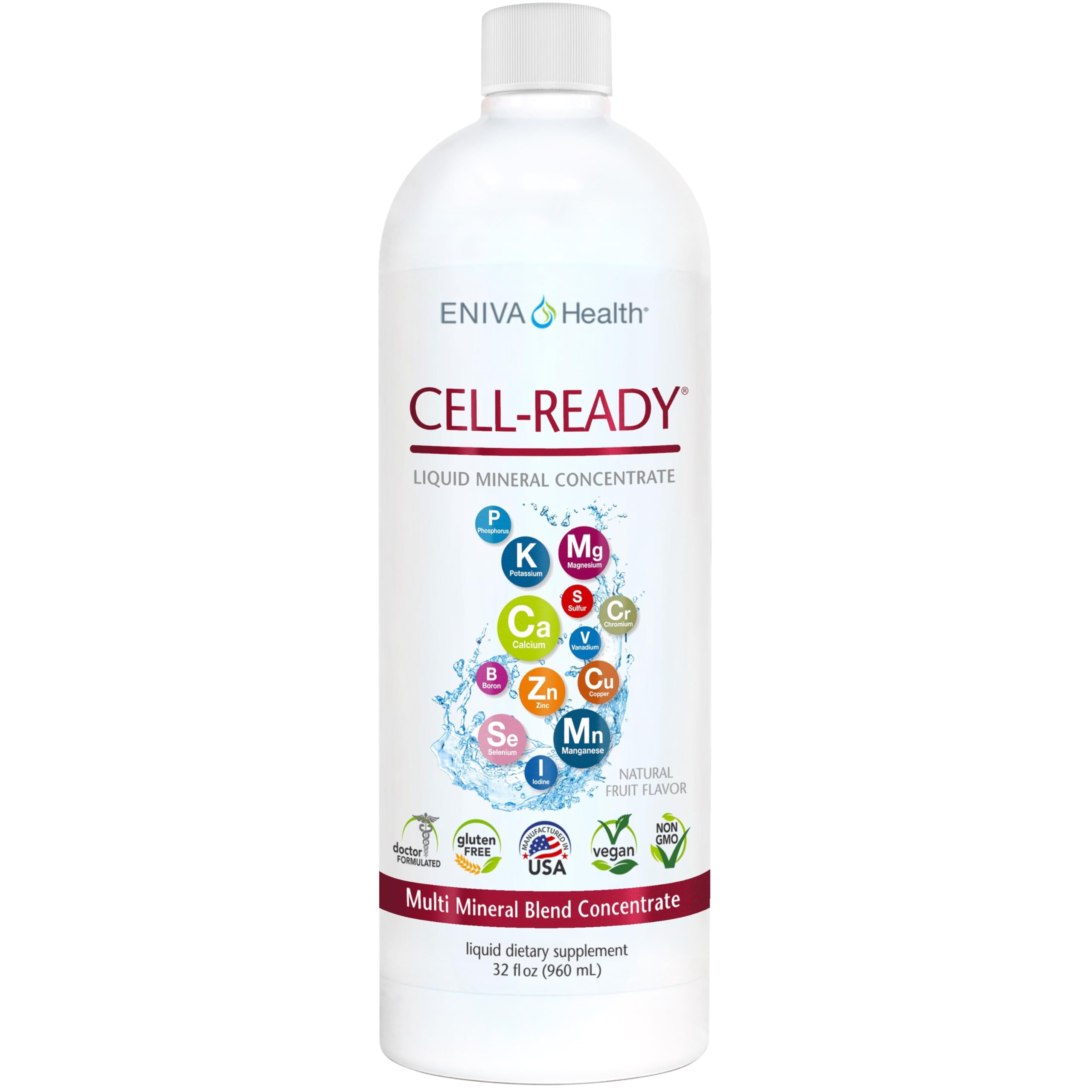 Sponsored Ad - Cell Ready Ionic Multi Minerals Concentrate with Natural Flavors, Magnesium, Zinc, Chromium Liquid Minerals Selenium + More | Rapid Absorption | Supports Nutritional Balance - 32 Oz