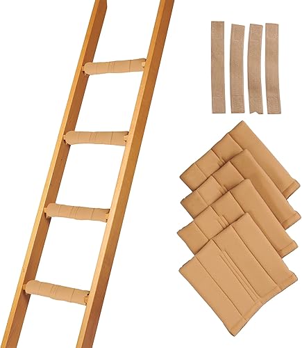 Miniatura 8 de Hudson Comfort Almohadillas de escalera para litera tela cepillada suave para mayor comodidad del pie con puntos antideslizantes en la parte