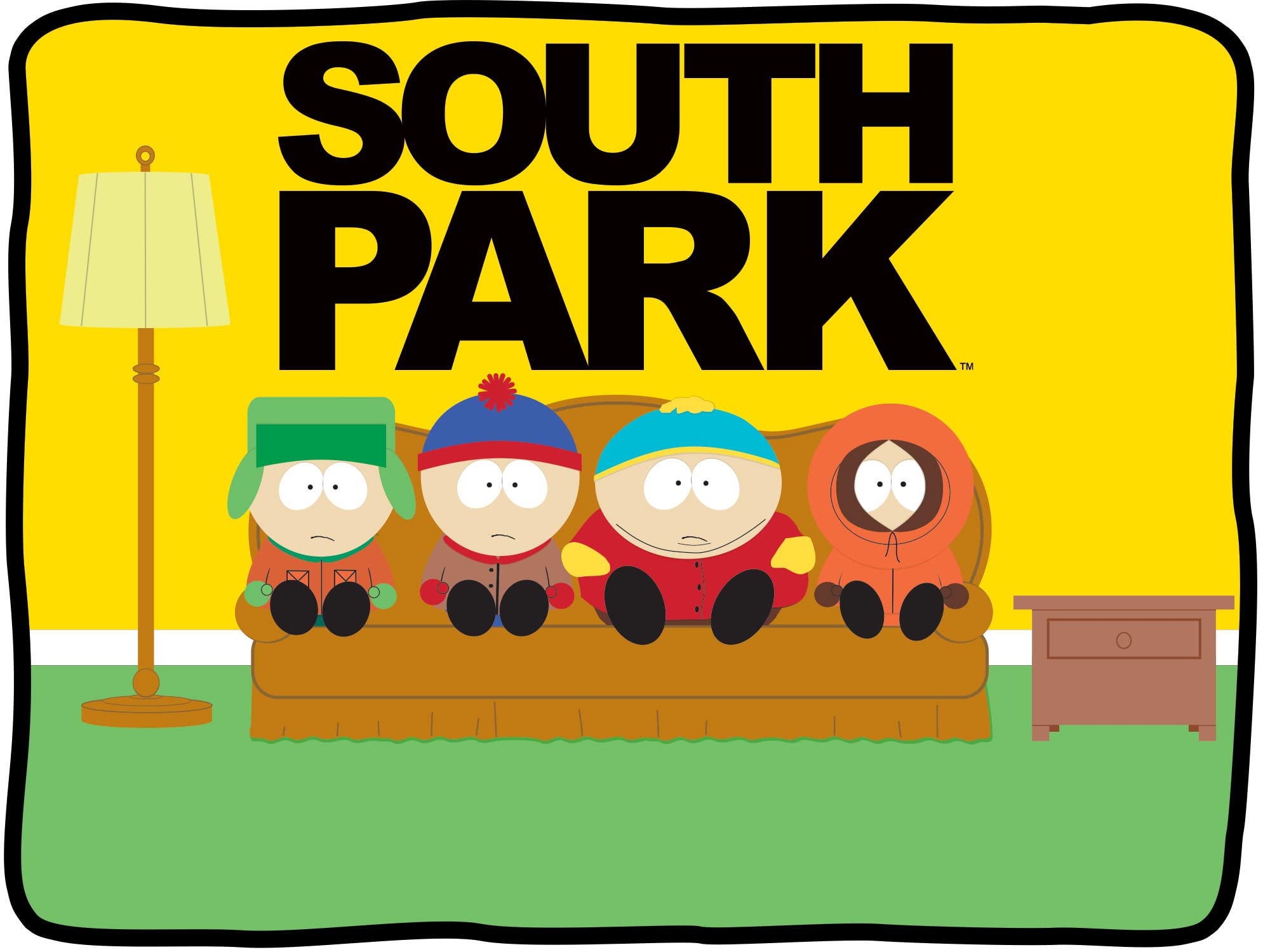 South Park Soft Fleece Blanket - Officially Licensed - Soft Fleece Throw Featuring Kenny, Stan, Eric, Kyle! - 45” x 60”