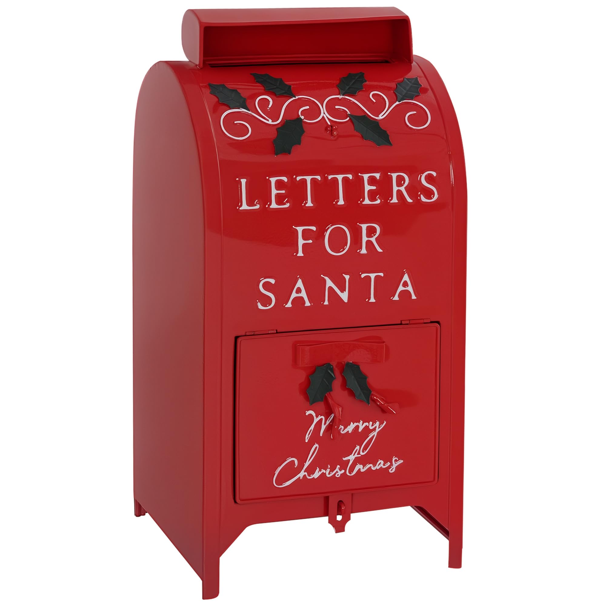 Homcom Christmas Post Box Freestanding Or Wall Mounted For Xmas Decoration