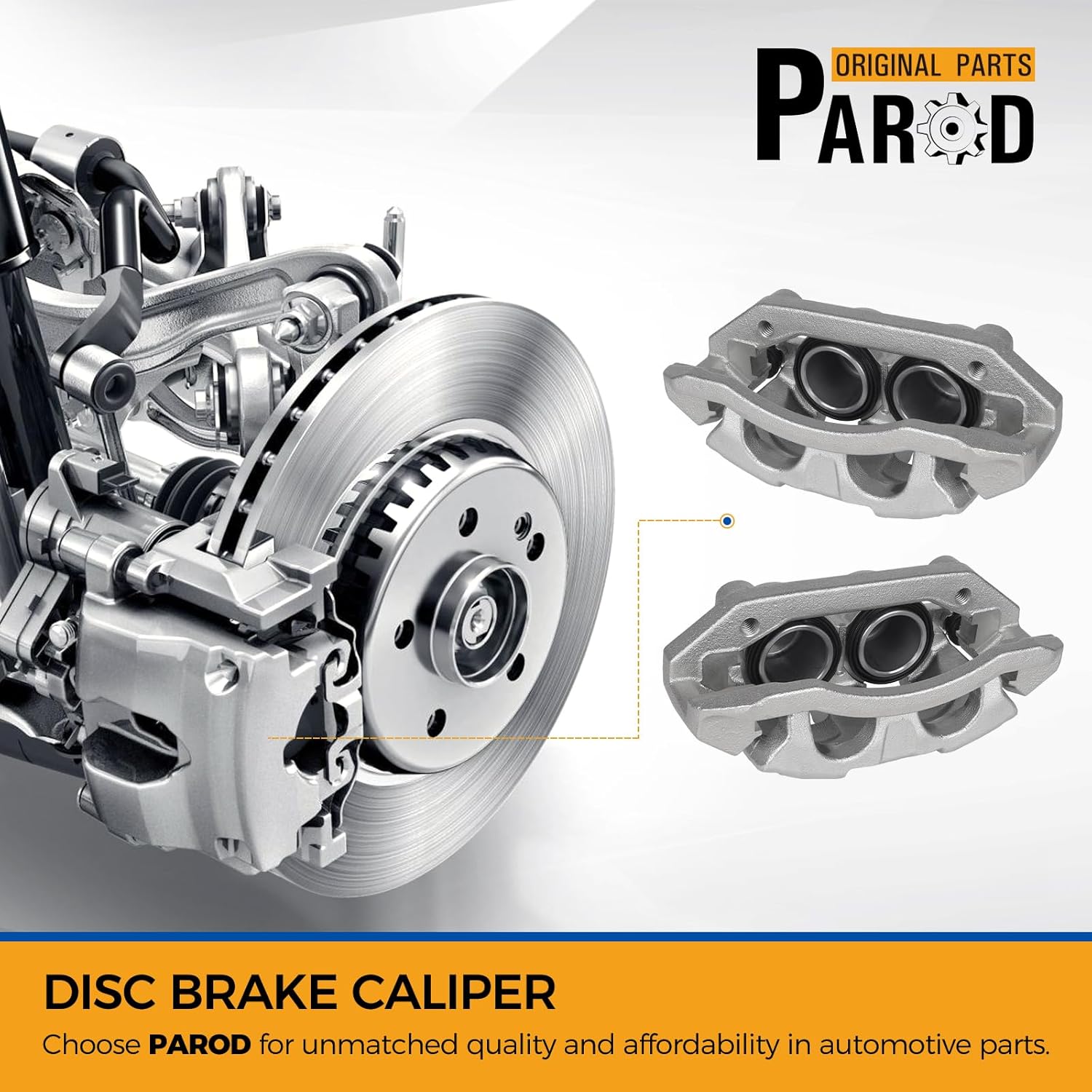 PAROD Front Disc Brake Caliper With Bracket Fit for 2005-2008 Dodge Dakota, 2006-2008 Ram 1500, 2006-2009 Mitsubishi Raider Replace #18B5009 18B5008 Passenger&Drive Side