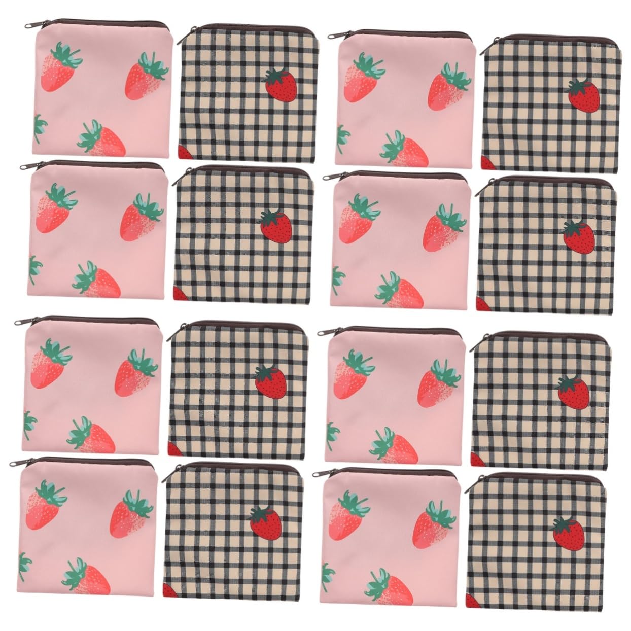 FRCOLOR 16 Stk Aufbewahrungsbeutel Für Damenbinden Süße Handtaschen Münzwechseltaschen Mini-nasstasche Mädchen Handtasche Behälter Für Menstruationspads Tragbare Periodentasche Polyester