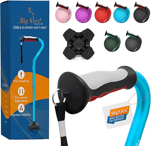 BigAlex Bastón plegable para hombres y mujeres, barra de estabilidad ajustable para movilidad, resistente, plegable, ligero, ayuda de viaje portátil