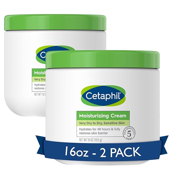 Cetaphil Body Moisturizer, Hydrating Moisturizing Cream for Dry to Very Dry & Body Wash, NEW Moisturizing Relief Body Wash for Sensitive Skin