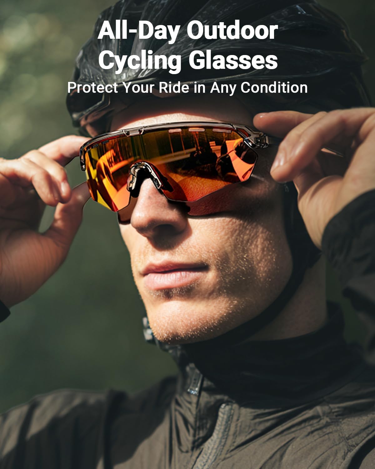 Meeloog Sports Sunglasses for Men Women Youth, UV Protection Wrap Around Glasses for Cycling Running Baseball Pickleball - Image 3