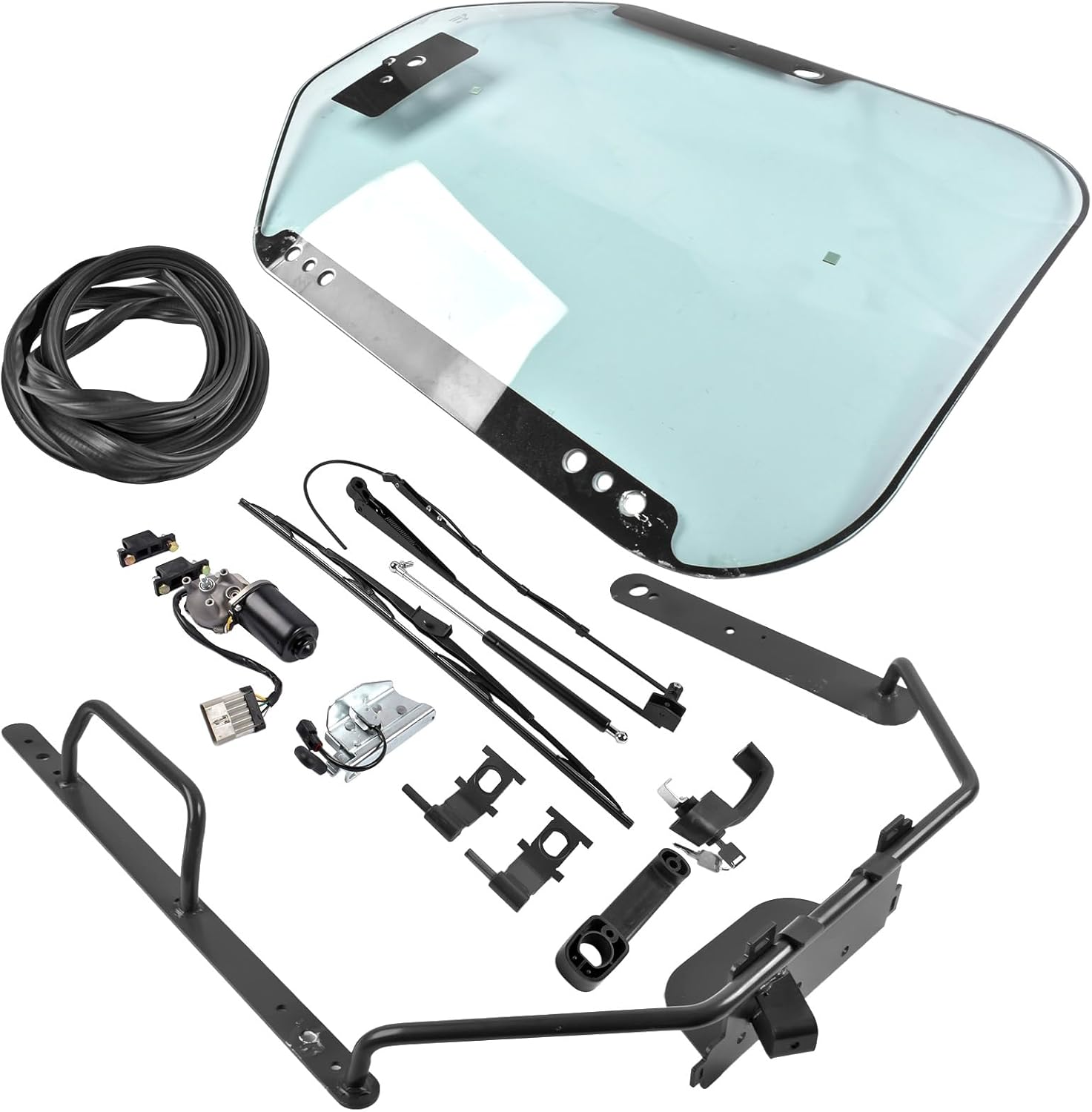 Front Door Glass Kit 7120402 7120401 7281063 Replacement for Bobcat A770 T450 T550 T590 T595 T630 T750 T770 T870 S450 S510 S530 S570 S590