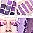 AMY\'S DIARY Deep Light Purple Matte Shimmer Eye Shadow Palette Makeup,Eyeshadow Long Lasting Waterproof Cruelty-Free, 9 Blendable Shades in Smooth with Gorgeous Pearls for Girls (Purple palette)