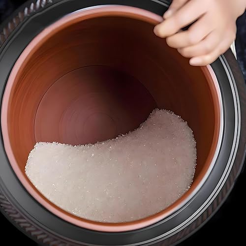 Miniatura 3 de Contenedor de arroz de cerámica Dispensador de grano de cerámica con tapa hermética Organización de contenedores de almacenamiento de China negra