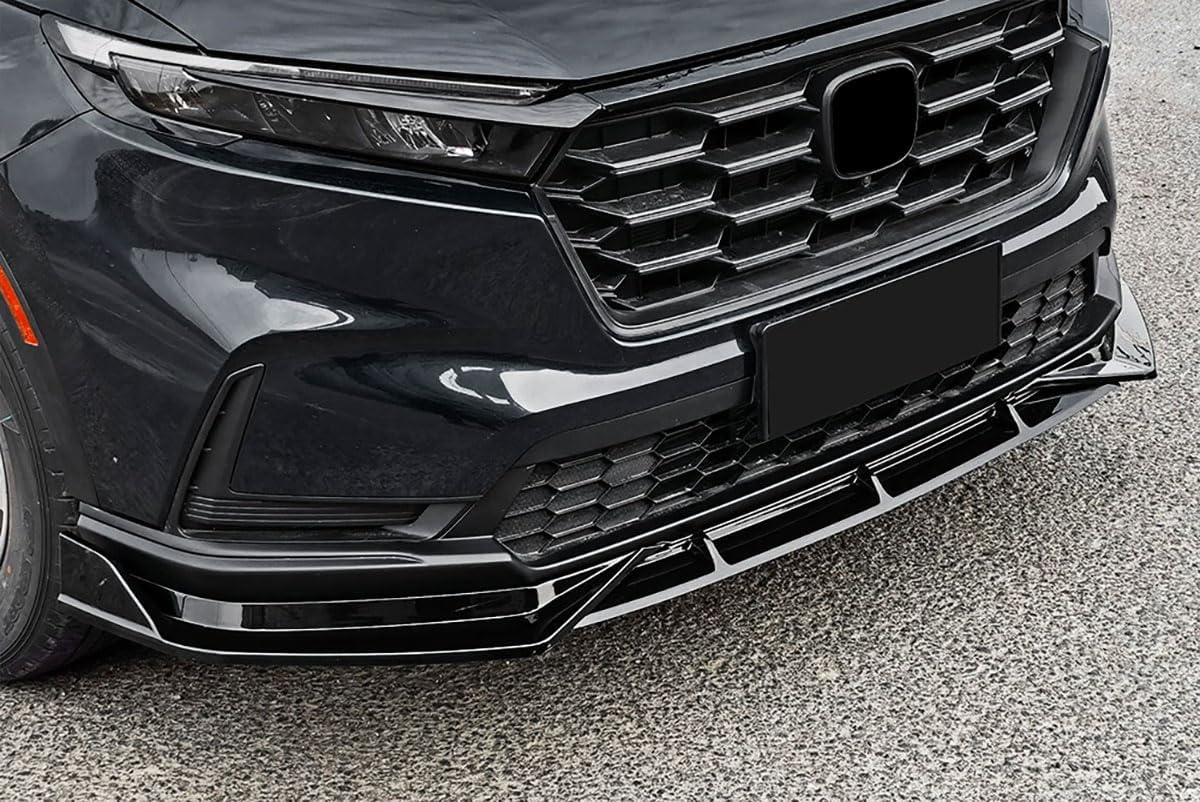Front Bumper Lip Splitter Kit Compatible with Honda CRV 2023 2024 Oil Version Lower Chin Spoiler Splitter Exterior Car Accessories ABS 3PCS(Glossy Black Style)