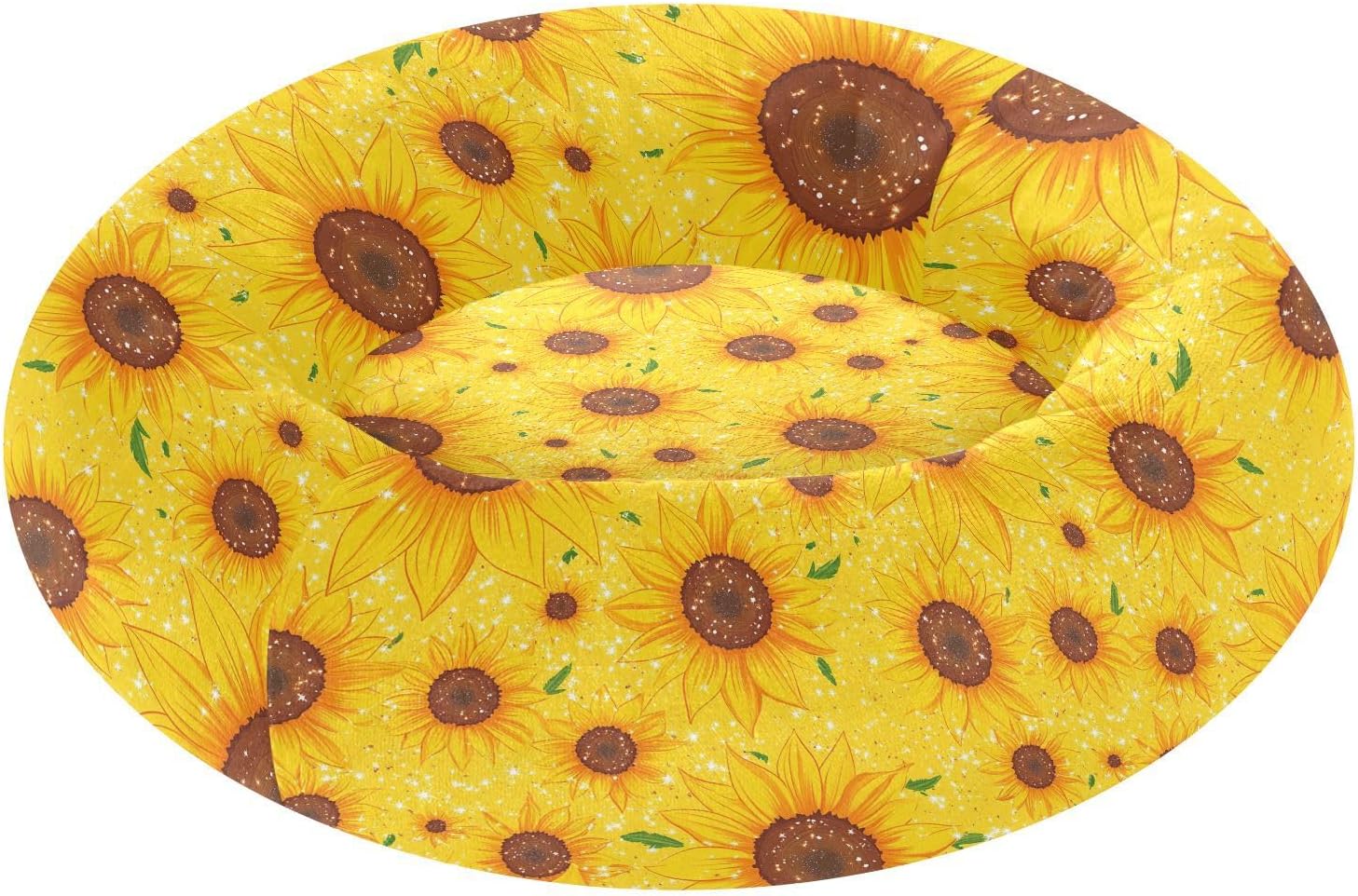Pet Dog Beds Warm & Cozy Fluffy Cat Pillow Bed for Small Size Pets Supplies M Beautiful Sunflowers