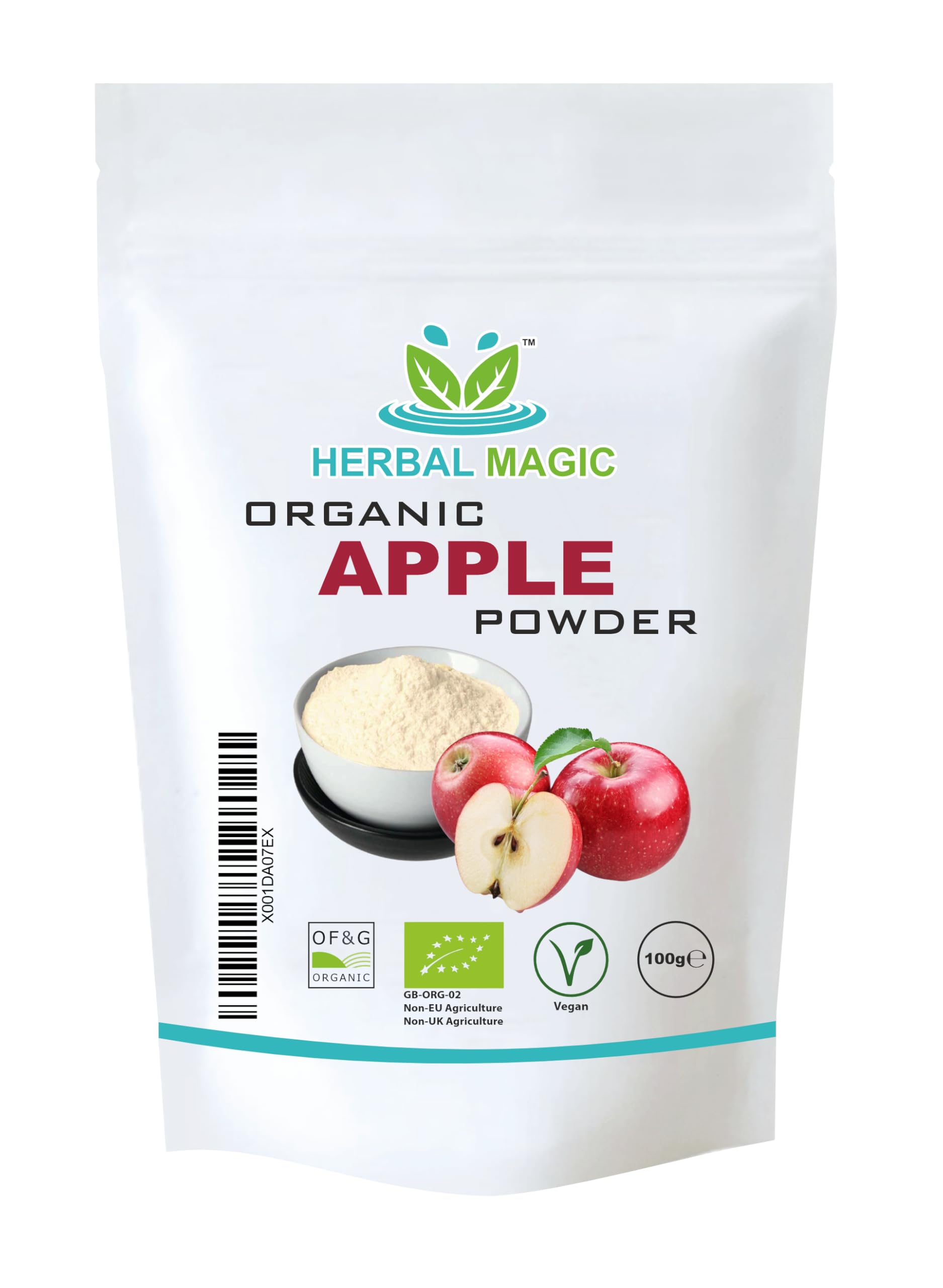 Herbal Magic's Pure & Organic Apple Powder - Rich & Vibrant Smoothies, Shakes, Juices, Baking, Cuisines - irresistibly delicious - for an active lifestyle -100g (Pack of 1)…