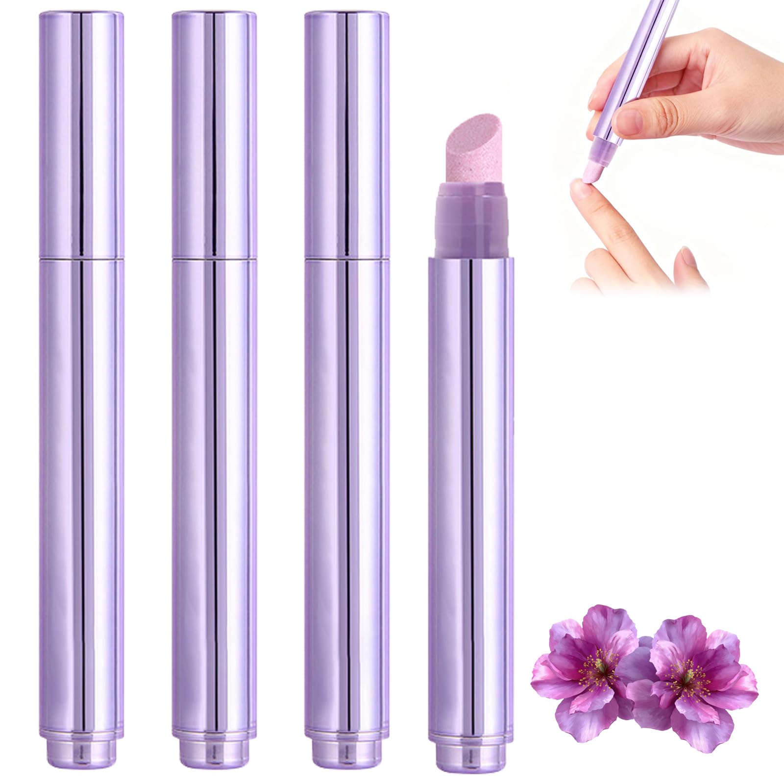 3-in-1 Cuticle Oil Pen Sassy Tip Cuticle Pusher Pen, Nail Buffer Pen with Ceramic Tip, Nail Pusher Cuticle for Hangnails & Dry Nails,Nourishing Damaged Nails Care & Treatment