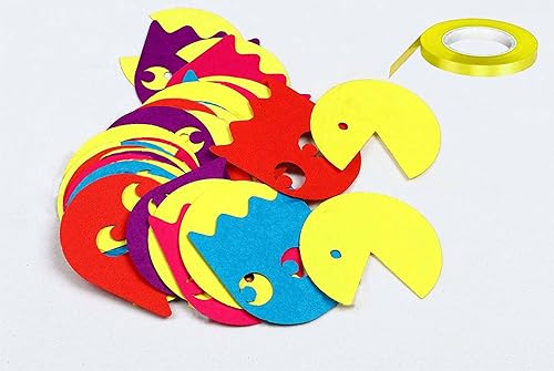 Miniatura 4 de Pacmn - Guirnalda de fantasmas, 36 piezas, pancarta retro de arcade con fantasmas coloridos para fiestas temáticas de los años 80, eventos de