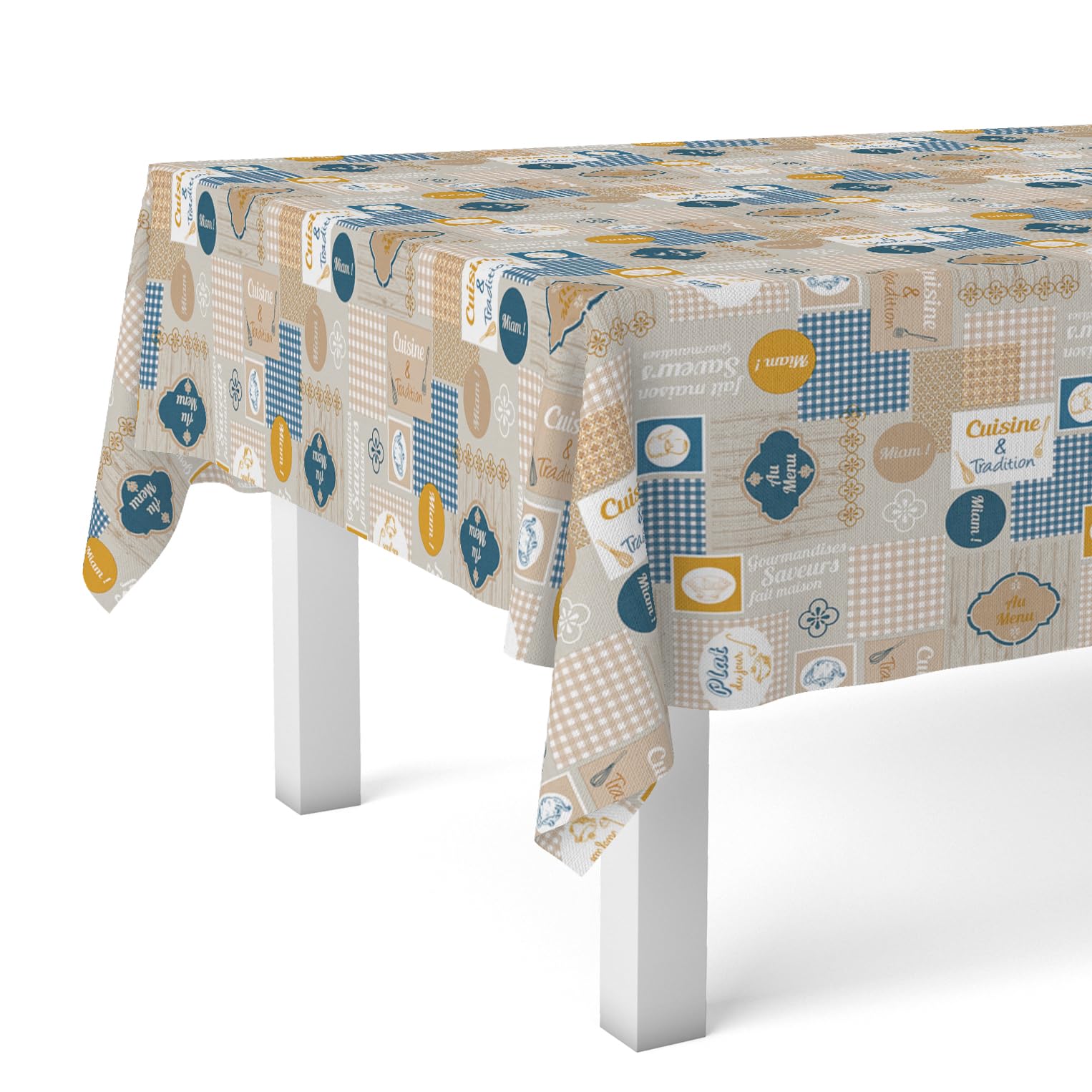 Martina Home Cuisine Oilcloth Tablecloth Blue 260 x 140 cm