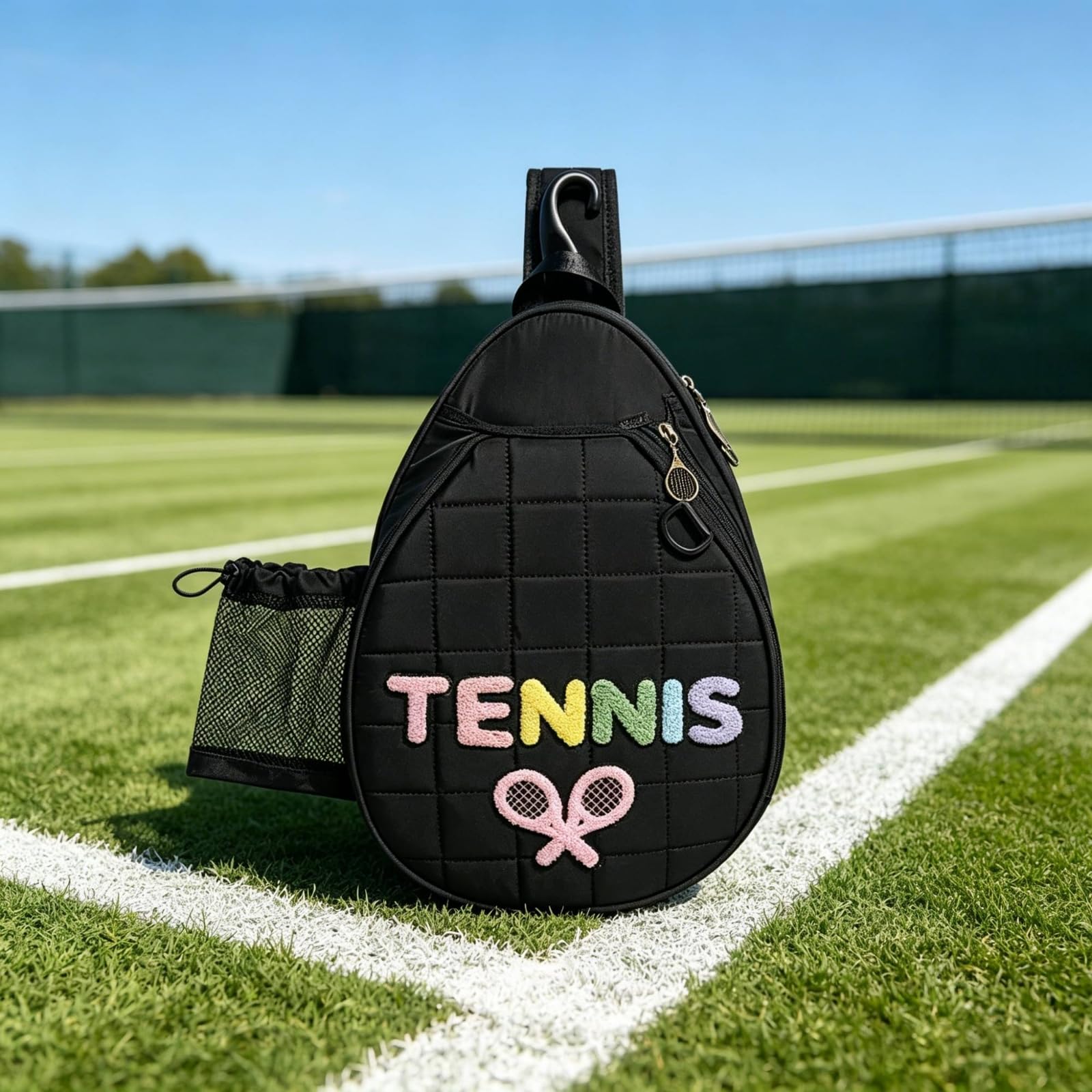 Baoblaze Borsa a Tracolla Sportiva Zaino Racket Tennis Borsa Racchetta Borsa Badminton Borsa Padel Cinghia Imbottita Che Riduce lo Sforzo E Multipli Adatta per