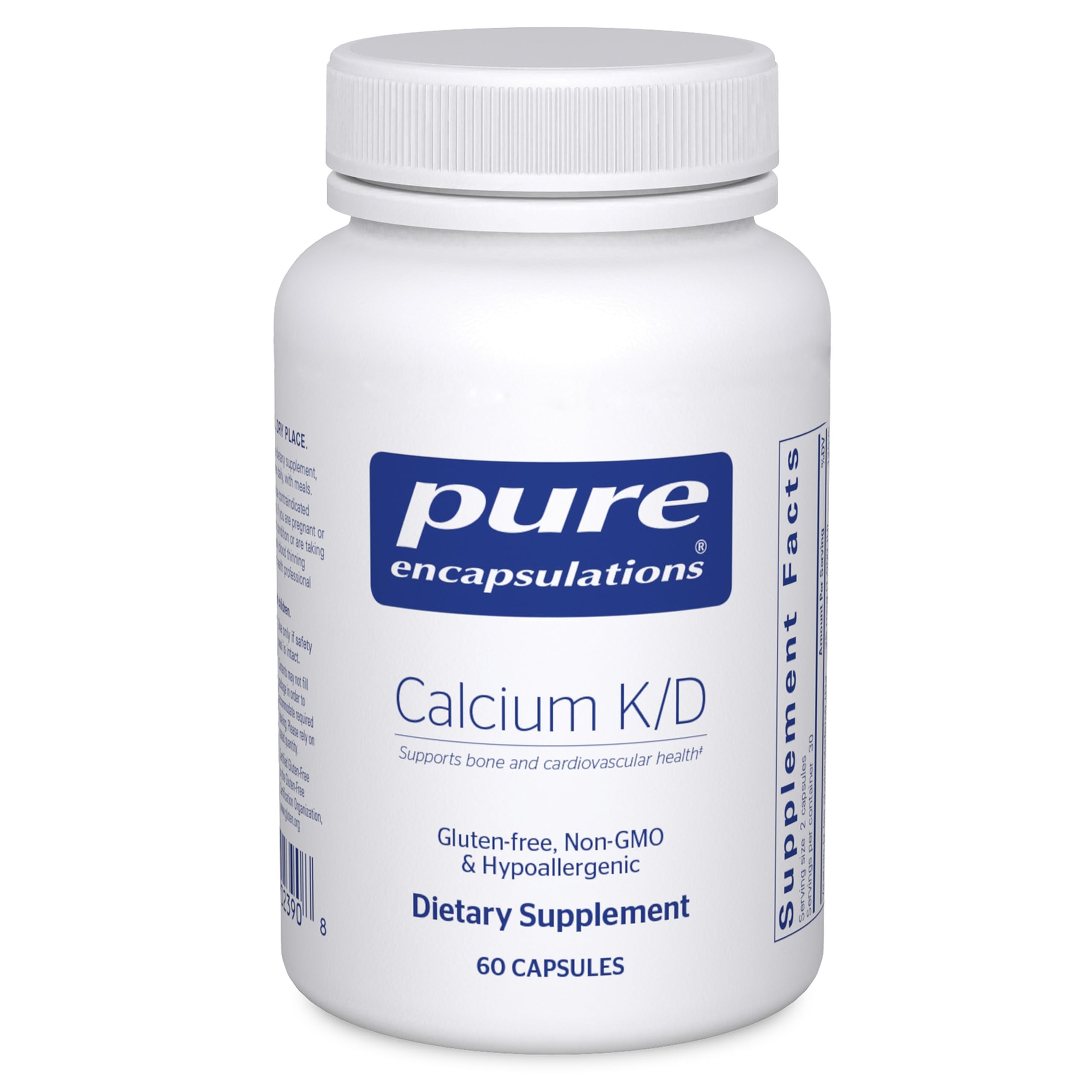 Calcium K/D | Supplement for Bone Strength, Immune System, Colon, and Cardiovascular Health* | 60 Capsules