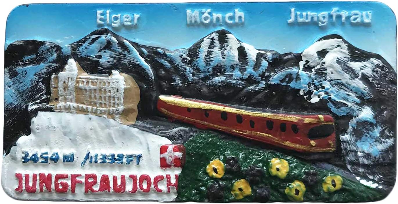 Switzerland Jungfraujoch 3D Refrigerator Magnet Travel Sticker Souvenirs Home & Kitchen Decoration Switzerland Fridge Magnet from China