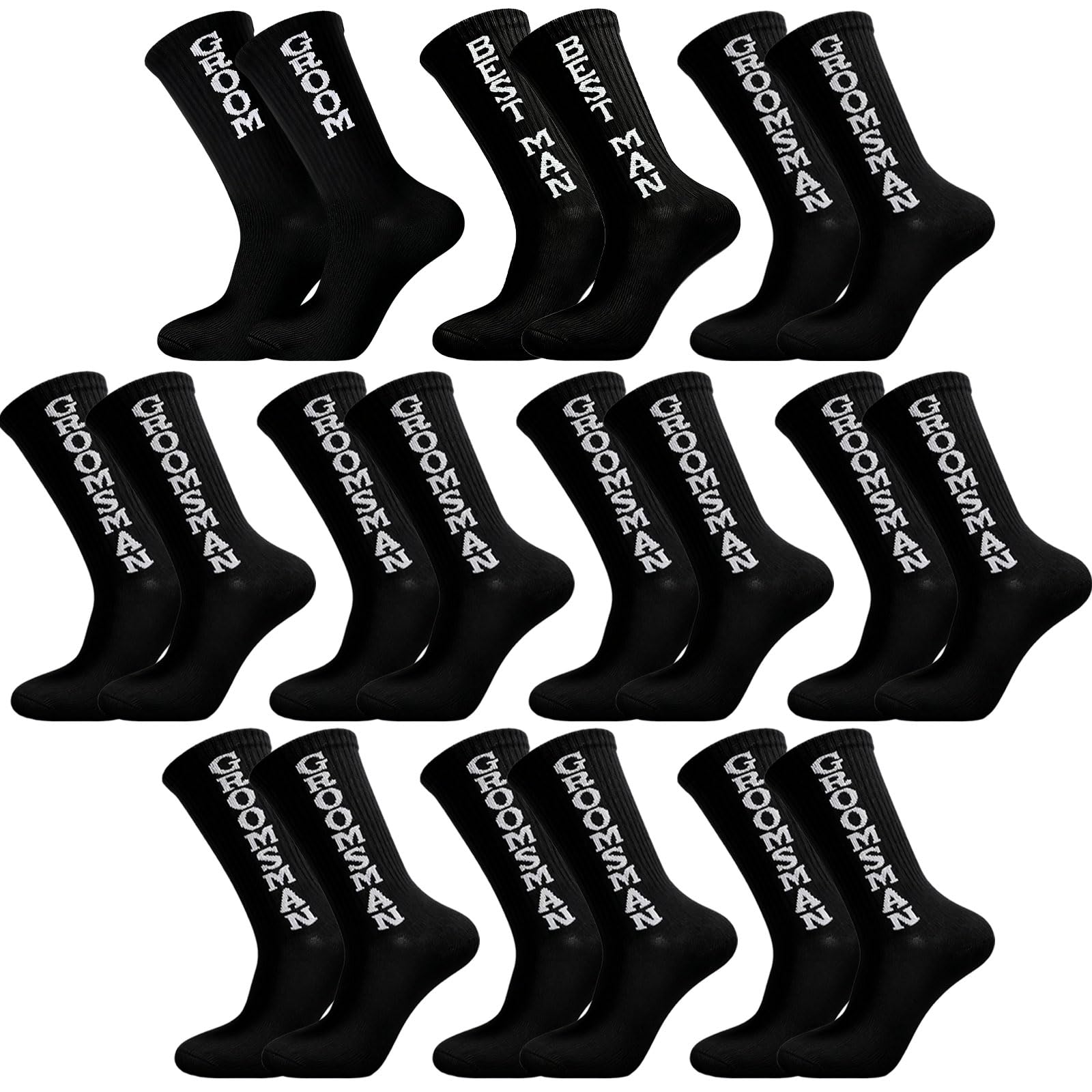 10 Pcs Groomsmen Gifts Funny Socks for Wedding Gifts Best Man from Groom