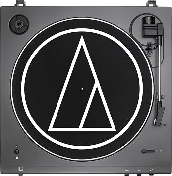 Audio-Technica at-LPGO-BT Fully Automatic Wireless Belt-Drive Turntable (Gun-Metal/Black)