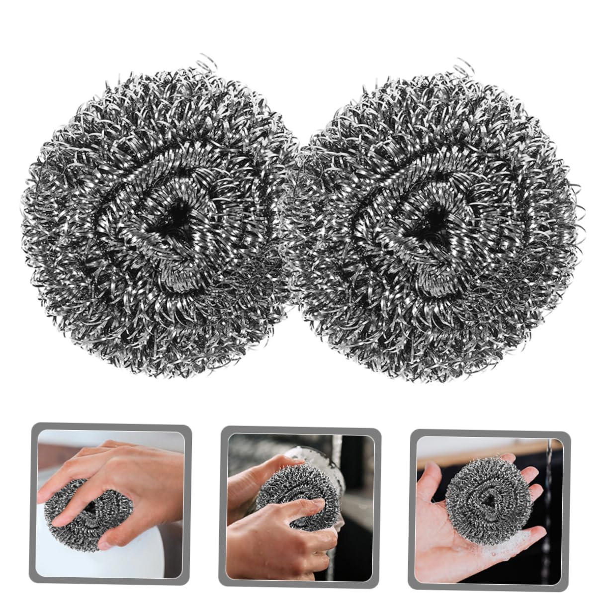 12pezzi Spugne in Acciaio Per Cucina Resistente e Multifunzionale Spugnette Ergonomiche Per Pentole Forno e Pulizia Esterna Strumenti Lavastoviglie Durevoli e Facili Da Usare