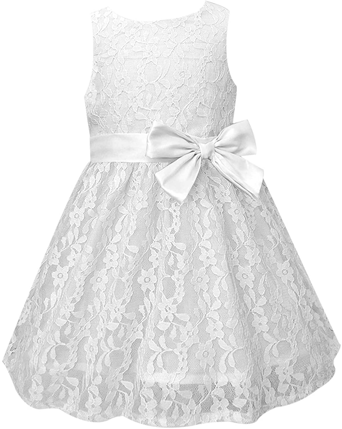 A.T.U.N. (ALL THINGS UBER NICE) Girls Fit and Flare Knee Length Sleeveless Double Bow Dress for Party and Special Occasions-image-8