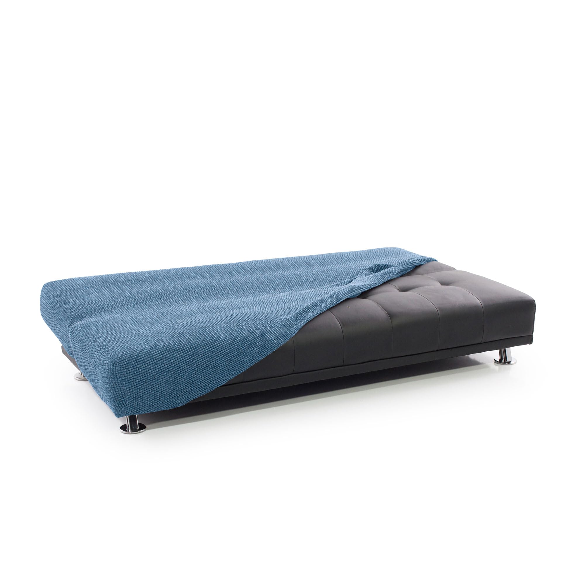 FAVERTI Pokrowiec na sofę Click Clack 2-osobowa 130-160 cm | NOVELE model | błękitny | super elastyczny pokrowiec idealny na każdą sofę | Wysokiej jakości tkanina żakardowa w dotyku bawełna