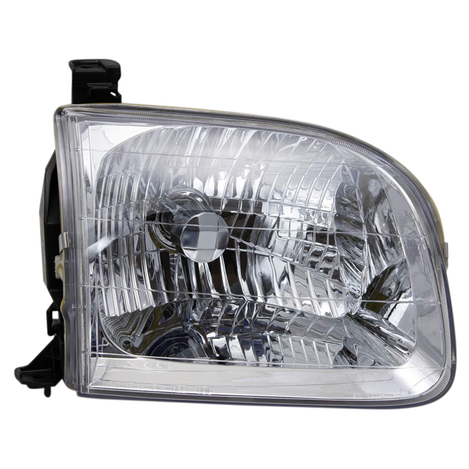 TRQ Passenger Side Headlight Assembly H4 Bulb DOT Approved Compatible with 2001-2004 Toyota Sequoia, 2004 Toyota Tundra TO2503144