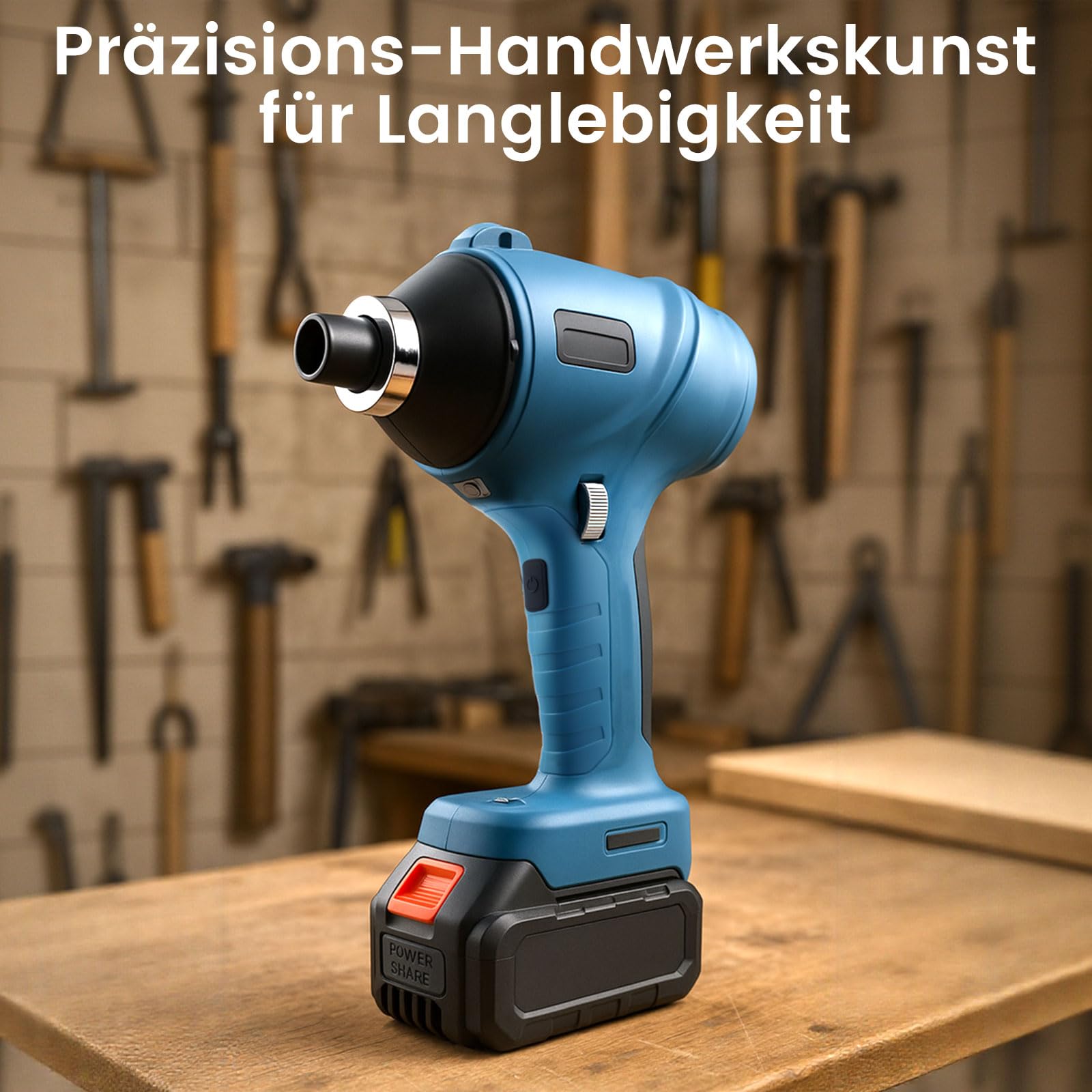 Kompatibel mit Makita Laubbläser akku Bläser 18V, 130m/s Druckluft gebläse 100000RPM Bürsten Motor, Auto Trockner & Luftgebläse für Laub, Schnee, Staub, PC Reinigung (Akku Nicht inkl)
