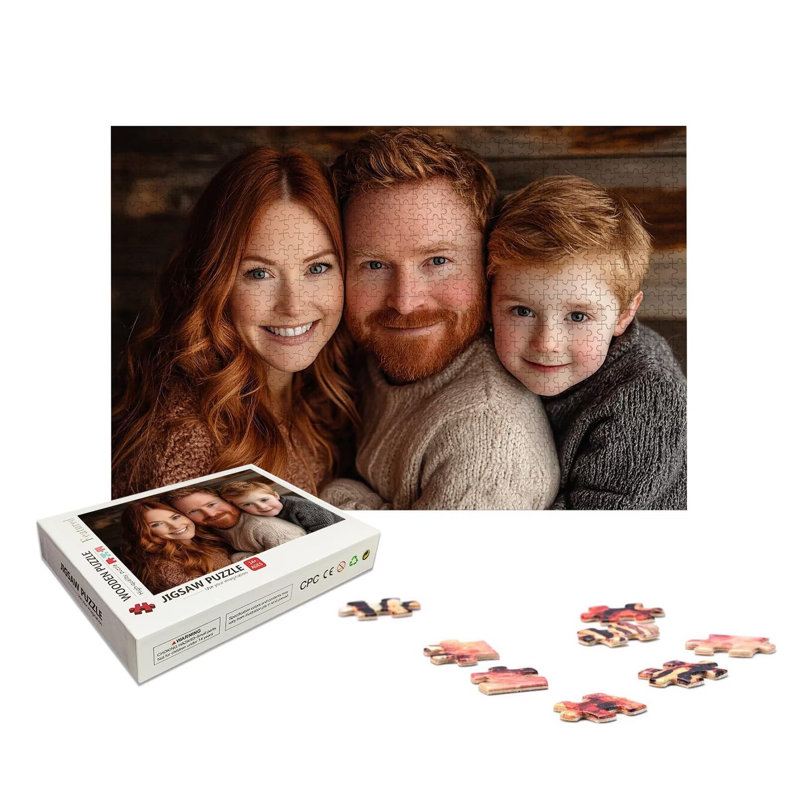 Puzzle Personalizado 1000/1500/2000/3000/4000/5000 Piezas, Puzzle Personalizado con Foto, Rompecabezas Personalizados de Madera con Tu Foto Favorita para Adultos, Regalos para Amigos, Familia, X-824