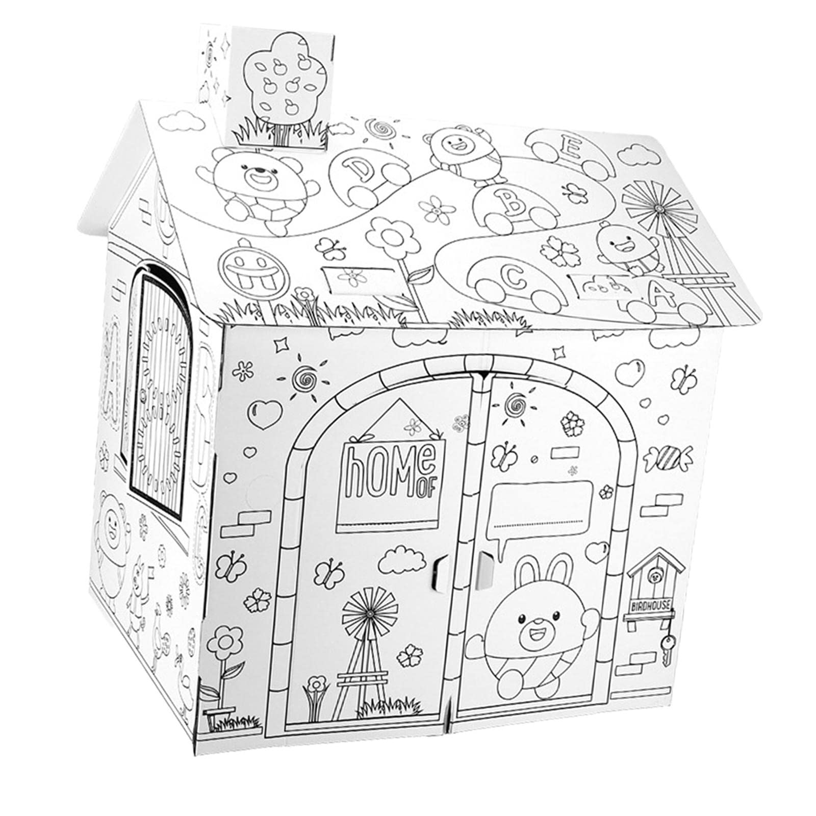 Spielhaus Aus Pappe, Vorschulspielzeug, Frühes Lernspielzeug, Bastelsets Aus Papier