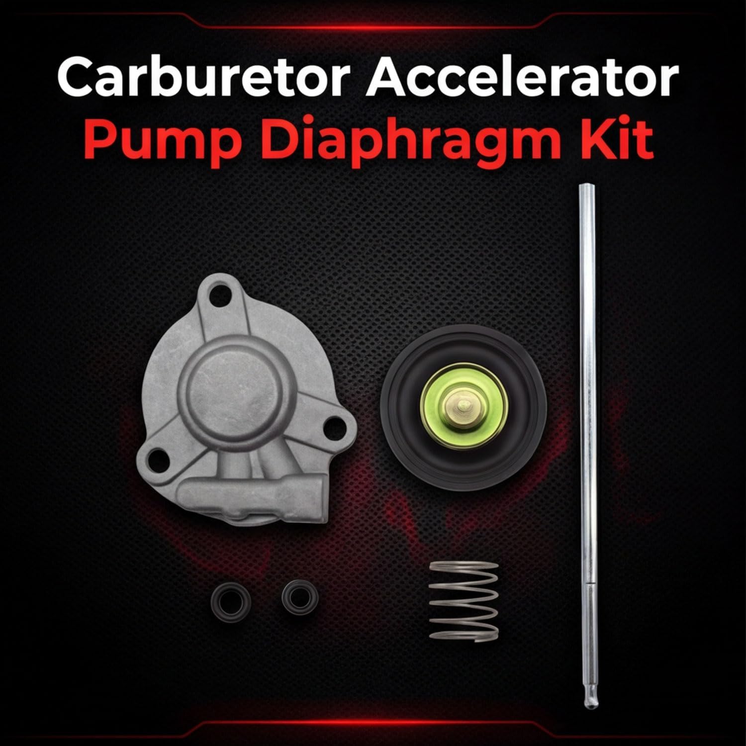 Carburetor Accelerator Pump Diaphragm Kit Compatible with Honda CRF150R CRF150RB CRF250R CRF250X CRF450R CRF450X Yamaha YZ250F WR250F Husaberg FE FS SM