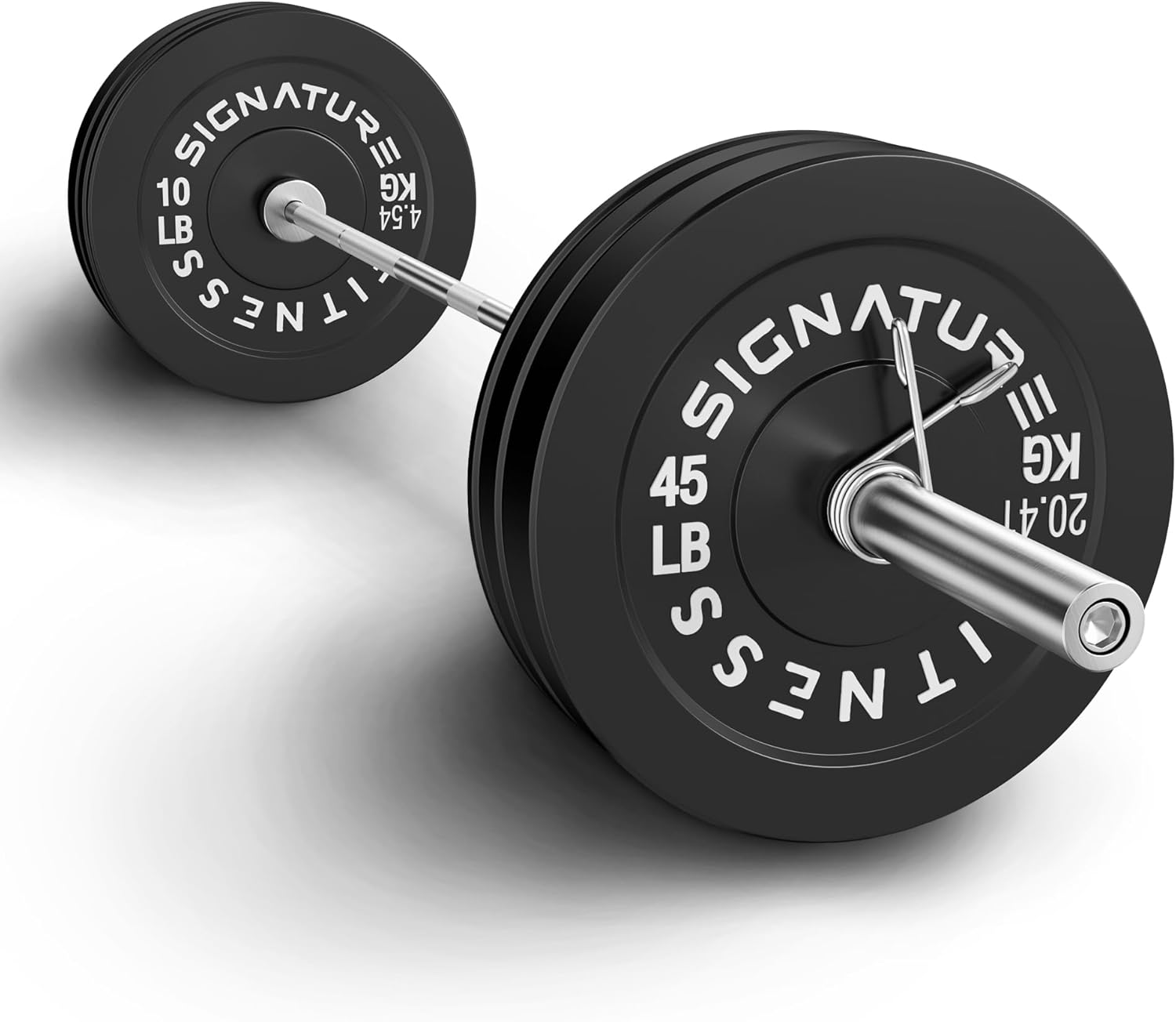 Fitvids Olympic 2" Bumper Plates Set Including 160LB Weight Plates Set & 7FT Olympic Barbell Bar(205 Pounds Total), Multiple Packages