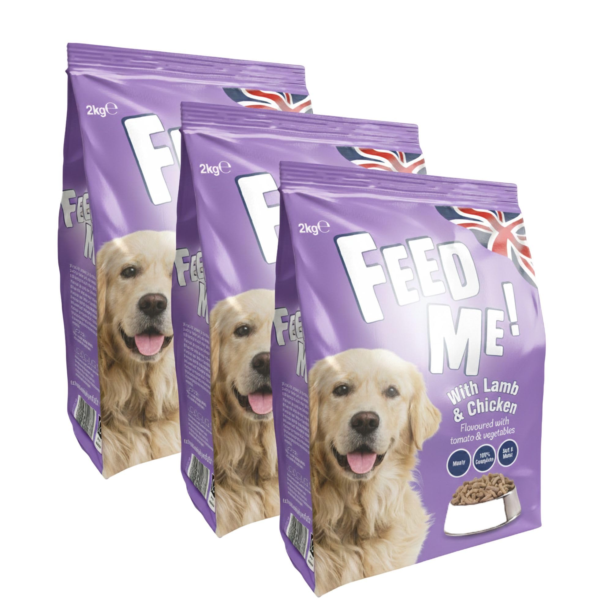 HiLife FEED ME! - Complete Dry Dog Food - Lamb Chicken Tomato Vegetables - Soft, Moist & Meaty, 6kg