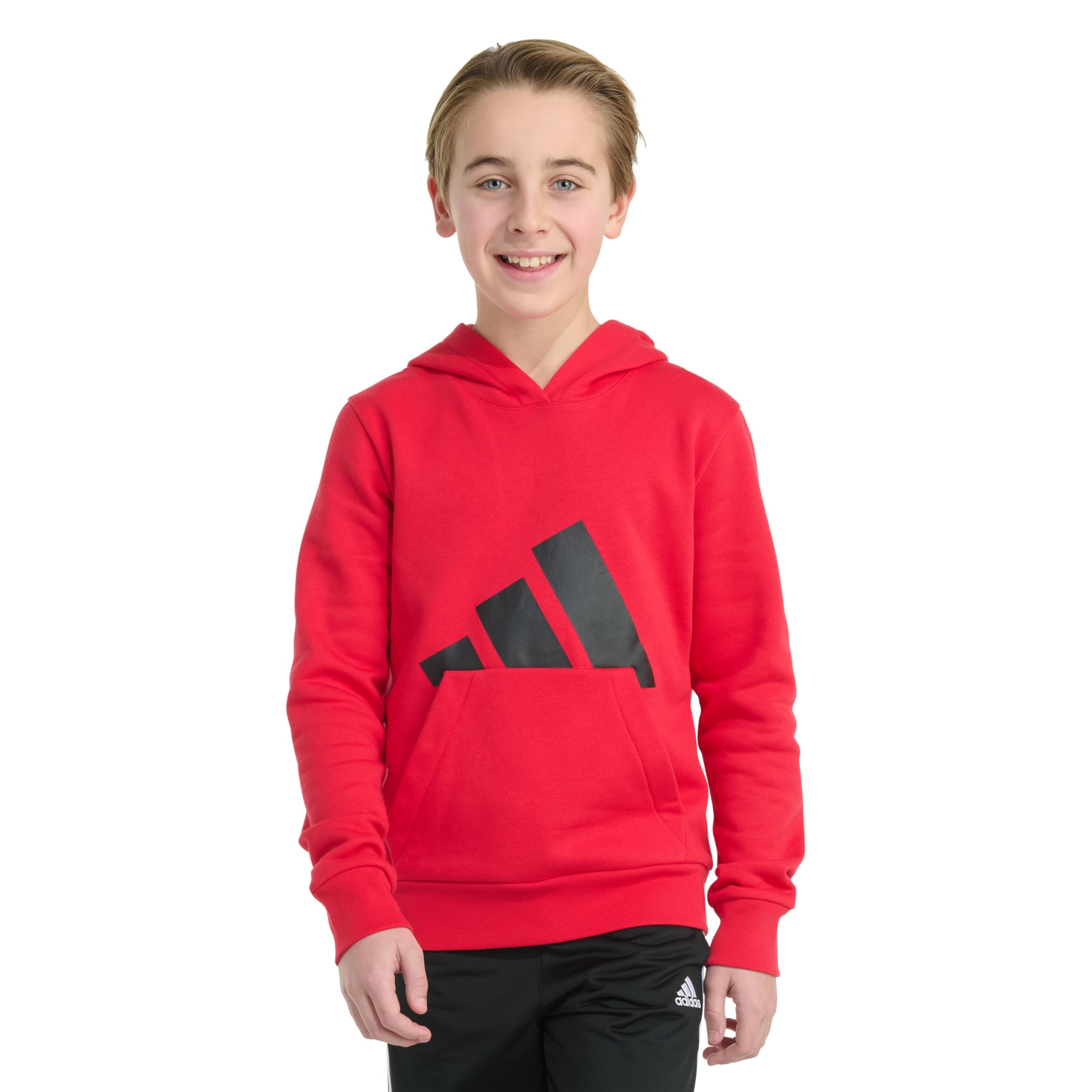 Kids Boys Essentials Fleece Logo Hooded Casual Outerwear Casual - Black