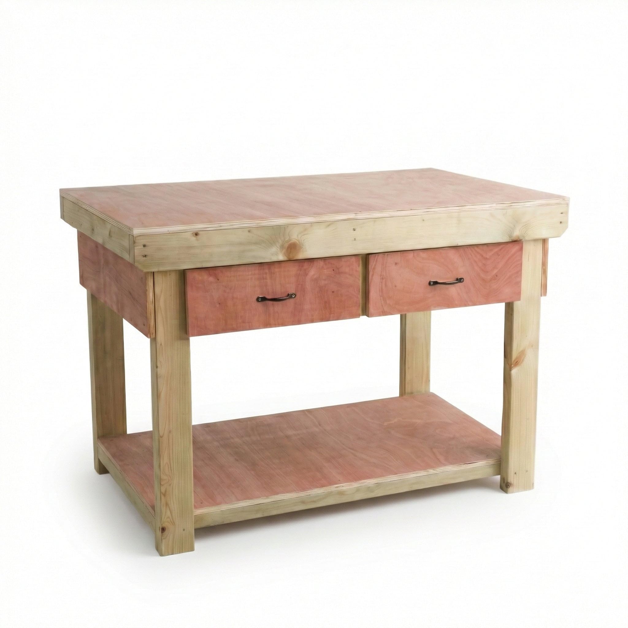 Arbor Garden Solutions Static V.1 Workbench, Eucalyptus Hardwood Plywood Top – Heavy Duty Garage Station with Drawers & Shelf (150cm / 5ft Length)