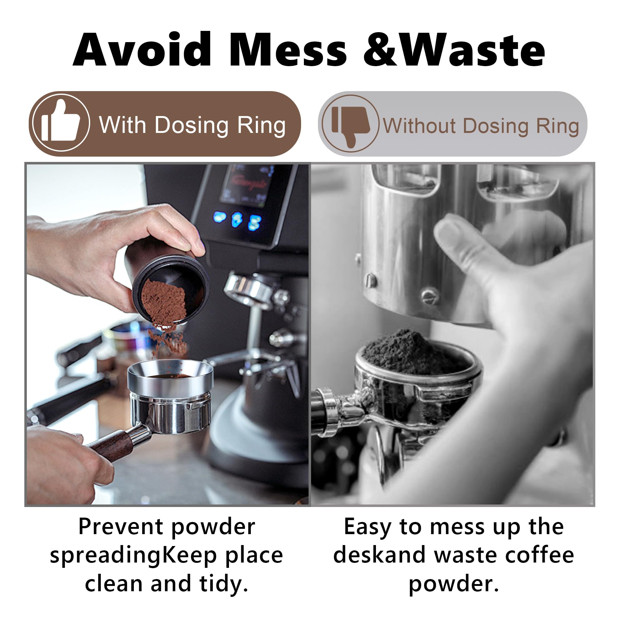 Anelli dosatori per caffè da 58 mm, tazza dosatrice per caffè espresso in lega di alluminio, Barista Co | Leroy Merlin