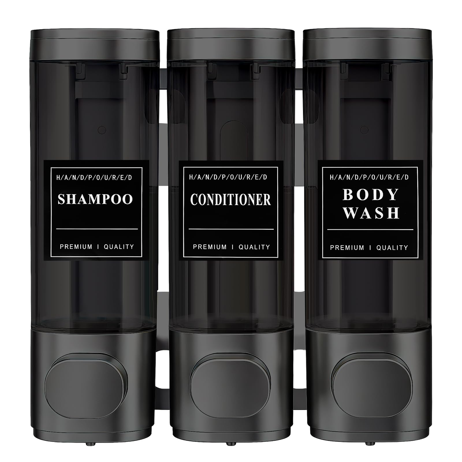 3 Chamber Shampoo and Conditioner Dispenser, Wall Mounted, 3 x 300 ml
