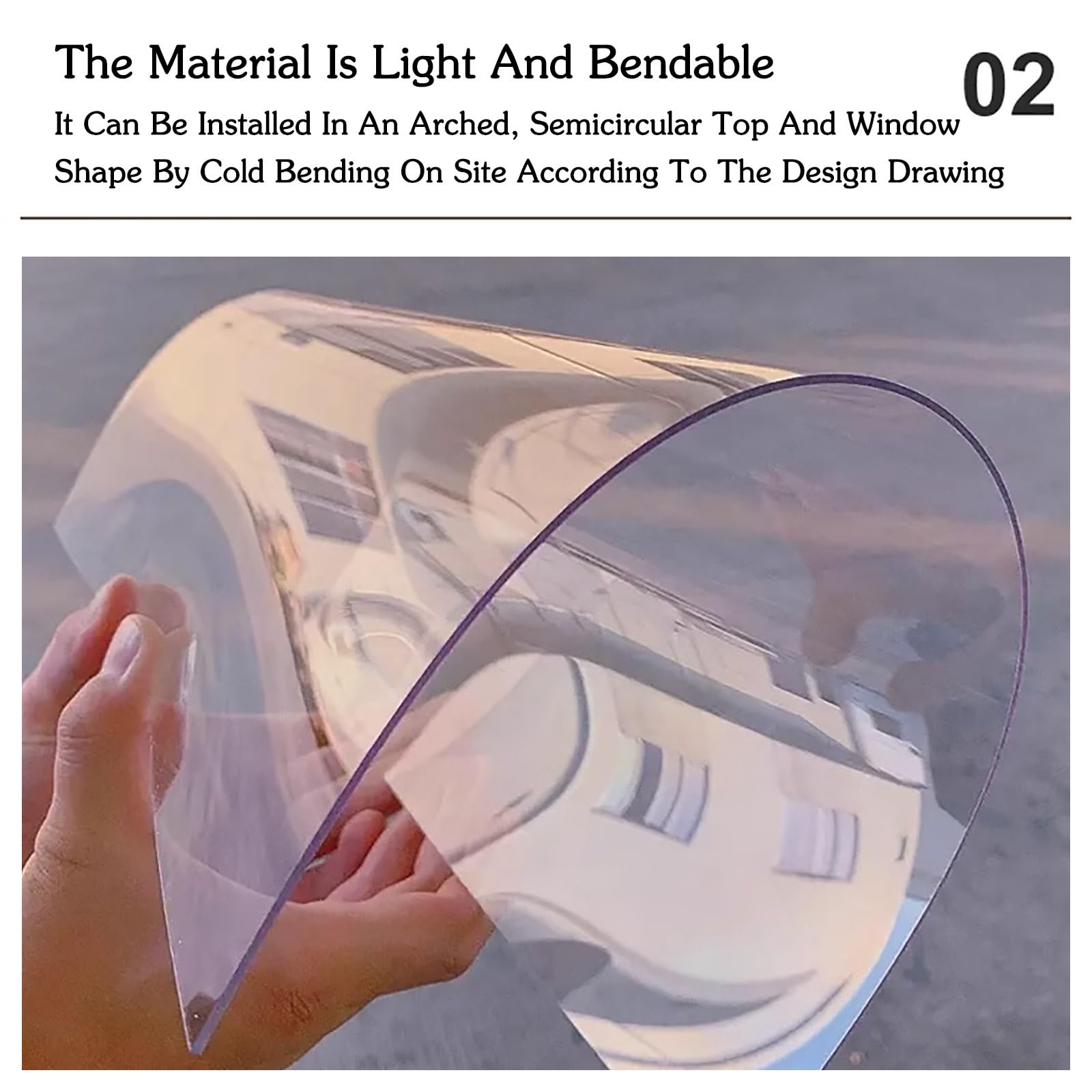 Planchas De Policarbonato Para Tejados 1.5mm Lámina Para Techos Transparentes Para Invernaderos Impermeable Placas De Invernadero Anti-UV Fácil De Cortar Para Toldos De Invernadero Cocheras Solarios(2
