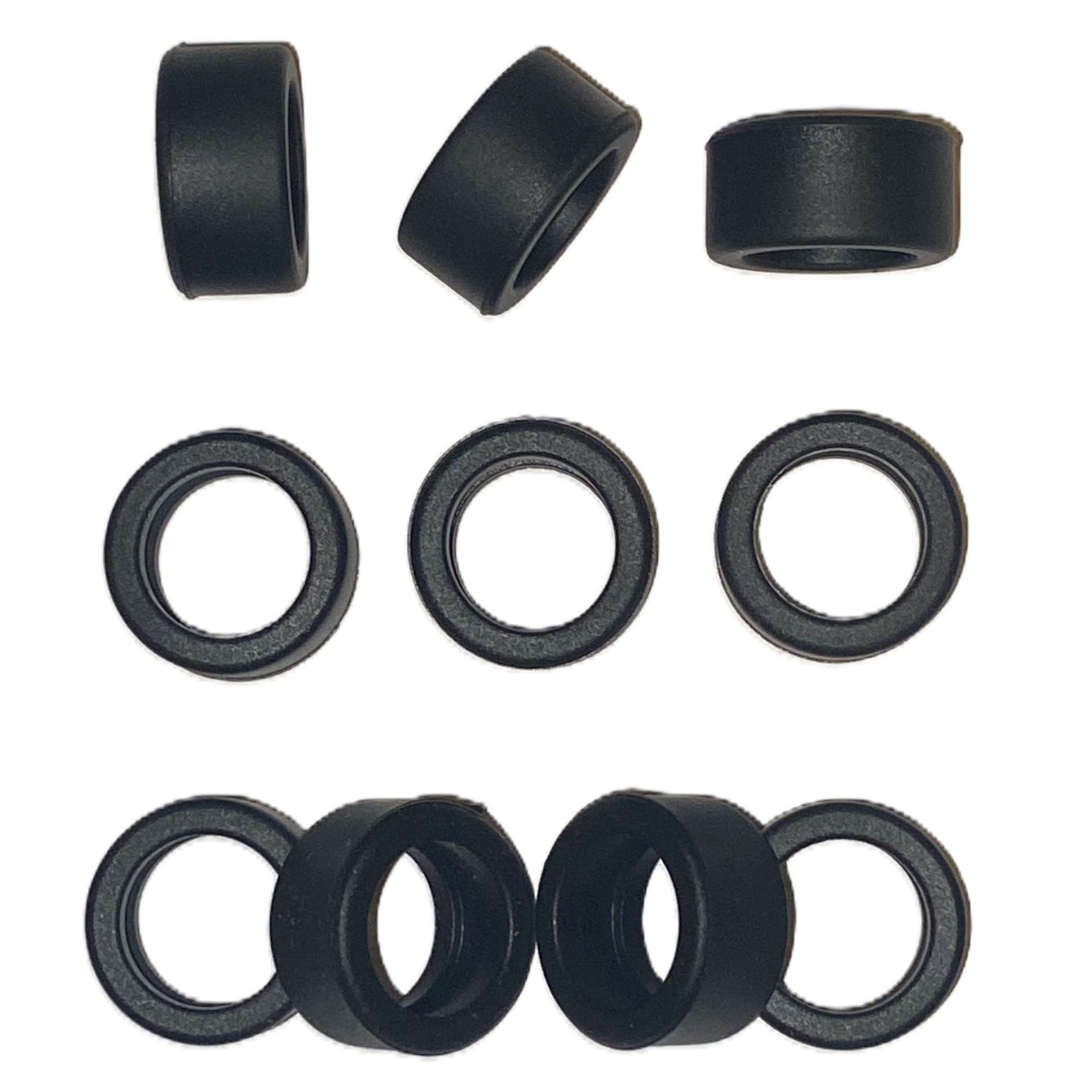 SSC Slot Cars Super Grip Replacement Car Tyres/Tires Set Accessory, Medium GT Slicks Compatible for - Scalextric Porsche 962, Jaguar XJ220, Audi TT, Nissan 350z, Porsche 997 etc. 10mm Wide (10)