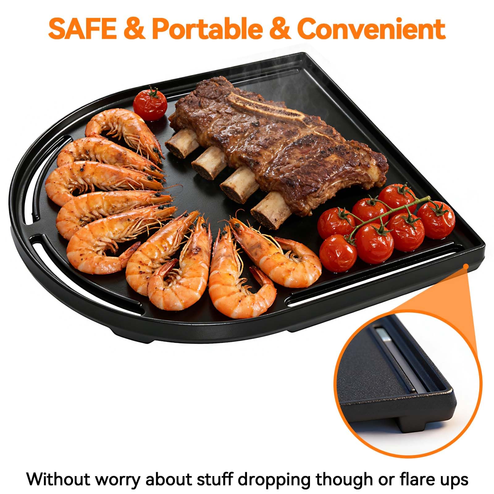 13 x 12.5 "Piastra in ghisa per Coleman Roadtrip 285, 225 tavolo top Grill parti di ricambio, Coleman Cooktop LX LXE LXX, Piastra per Coleman Roadtrip Swaptop Grill Accessori Piastra Grill