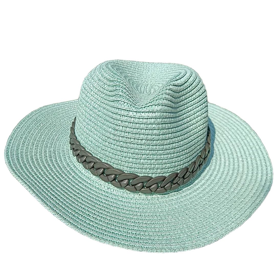 EYRMQWJPC Wide Brim Sun Hat, Women's Paper Straw Sun Hat Multicolor 55-58cm(4)