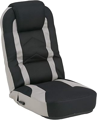 Takeda Corporation K0-GZ48BK Gaming Chair Reclining Pocket Coil Folding Gray/Black 18.9 x 24.8 x 28.3 inches (48 x 63 x 72 cm)