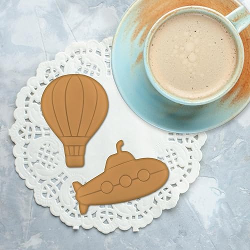 Miniatura 7 de Paquete variado de cortadores de galletas de transporte, moldes de pastelería con temática de vehículos, moldeadores de masa seguros para alimentos