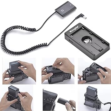 KingMa NP-FZ100 Dummy Battery DC Coupler with NP F-970 Battery Adapter Plate Power System kit Compatible for Sony ILCE-9/A7M3/A7R3/A9