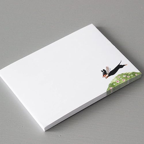 Notas adhesivas de Dachshund - 4" x 3", 50 hojas. Bloc de notas, lista de tareas pendientes, nota recordatoria. Regalo para los amantes
